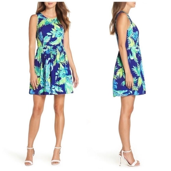 Lilly Pulitzer Dresses & Skirts - Lilly Pulitzer Blue Floral Dress Size 8